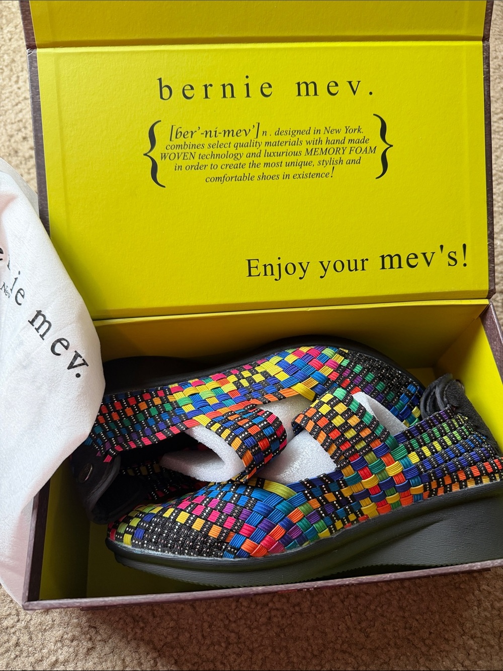 bernie mev. Multicolor Woven Slip-On Wedge